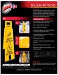 Libman Caution Wet Floor Sign Spec Sheet