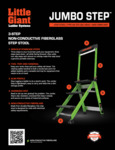 Little Giant Jumbo Step Fiberglass Ladder Spec Sheet Little Giant Jumbo Step Fiberglass Ladder Spec Sheet