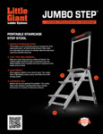 Little Giant Jumbo Step Ladder Spec Sheet