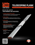 Little Giant Telescoping Plank Spec Sheet