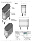Marco Galvanized Display Bin with Plastic Liner and Casters Spec Sheet