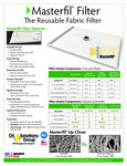 FILTER, FABRIC, MASTERFIL, 15 1/2" X 16 1/4" (1 1/4" HOLE) 920