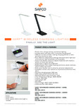 Mayline 1009 Vamp LED Light Specsheet Mayline 1009 Vamp LED Light Specsheet