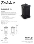 Mayne Berkshire Storage Bin Spec Sheet Mayne Berkshire Storage Bin Spec Sheet