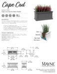Mayne Cape Cod 24x11 Patio Planter Spec Sheet