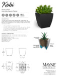 Mayne Kobi 24 x 24 Planter Spec Sheets