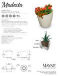Mayne Modesto 20 Inch Round Planter Spec Sheet Mayne Modesto 20 Inch Round Planter Spec Sheet