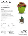 Mayne Modesto 30 Inch Round Planter Spec Sheet Mayne Modesto 30 Inch Round Planter Spec Sheet