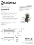 Mayne Yorkshire 4ft Window Box Spec Sheet