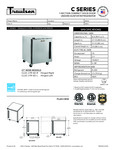Traulsen C Series Undercounter Refrigerator Specsheet