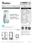 Traulsen C Series Refrigerator Specsheet Traulsen C Series Refrigerator Specsheet