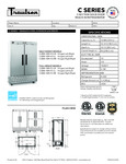 Traulsen C Series Refrigerator Specsheet Traulsen C Series Refrigerator Specsheet