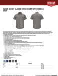 Mens SX20 Short Sleeve Work Shirt with MIMIX