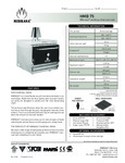 Mibrasa Charcoal Oven HMB 75 Spec Sheet
