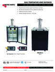 MicroMatic MDD23W-E-C Pro-Line Wine E-Series Dual Temperature Wine Dispenser Specsheet