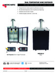 MicroMatic MDD23W-E-D Pro-Line Wine E-Series Dual Temperature Wine Dispenser Specsheet