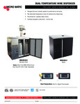 MicroMatic MDD36SW-E MDD36W-E Pro-Line Wine E-Series Dual Temperature Wine Dispenser Specsheet