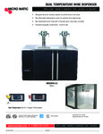 MicroMatic MDD58W-E-D Pro-Line Wine E-Series Dual Temperature Wine Dispenser Specsheet