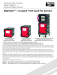 Mightylite - Insulated Front-Load Pan Carriers Spec Sheet