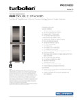 Moffat P8M/2 double stack full size 8 tray holding cabinet-proofer mechanical controls and compact width specsheet Moffat P8M/2 double stack full size 8 tray holding cabinet-proofer mechanical controls and compact width specsheet