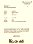 Organic Moringa Powder Spec Sheet