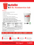 Nutella 6.6 Tub Spec Sheet 6.19