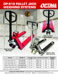Optima OP-918 Pallet Jack Weighing Systems Spec Sheet Optima OP-918 Pallet Jack Weighing Systems Spec Sheet