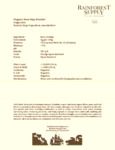 Organic Rosehip Powder Spec Sheet