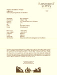 Organic Strawberry Powder Spec Sheet