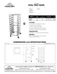 Oval Tray Rack Spec Sheet
