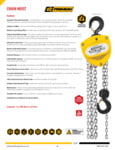 OZ Chain Hoist Specsheet