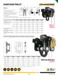 OZ Geared Beam Trolley Specsheet