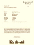 Organic Panela Sugarcane Powder Spec Sheet