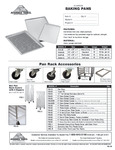 Pan Rack Accessories Spec Sheet Pan Rack Accessories Spec Sheet