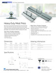 Prince Castle Meat Press Spec Sheet Prince Castle Meat Press Spec Sheet