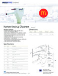 Prince Castle 406-AN Ketchup Dispenser Specsheet
