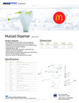Prince Castle Mustard Dispensers Specsheet Prince Castle Mustard Dispensers Specsheet
