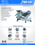 ProCut_KDS-10_Meat_Slicer_SpecSheet