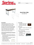 Spring USA Quick Ship Table Specsheet