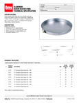 24 IN. ALUMINUM WATER HEATER PAN spec sheet