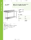 Regency Tables & Sinks 600TSB2460S Specsheet Regency Tables & Sinks 600TSB2460S Specsheet