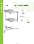 Regency Tables & Sinks 600TSB3636S Specsheet Regency Tables & Sinks 600TSB3636S Specsheet