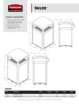 Rubbermaid Tailor Spec Sheet Rubbermaid Tailor Spec Sheet
