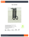 Safco Onyx Coat Hook Specsheet Safco Onyx Coat Hook Specsheet