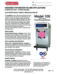 SaniServ 108 Spec Sheet