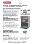 SaniServ 401 Spec Sheet
