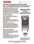 SaniServ 522 Spec Sheet