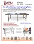 Savage Bros Cooling Table Spec Sheet Savage Bros Cooling Table Spec Sheet