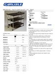 Carlisle 2031 cart specsheet