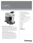 Advance SC2000 spec sheet